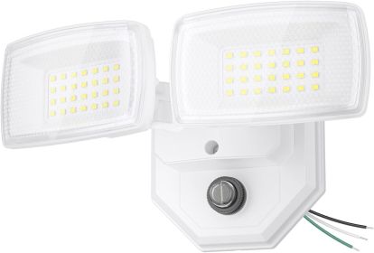 32w 3200LM Dusk to Dawn Outdoor Lighting,6500K Dual-Head Flood Light Outdoor with Photocell,IP66 Waterproof Security Lights