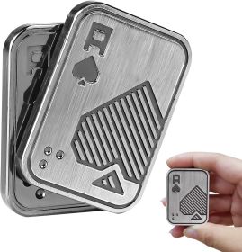 Fidget Toys Adults, EDC Metal Fidget Slider, Magnetic Poker Push Card, Adult Fidget Toy for Anxiety ADHD, Cool Office Gadgets Gift for Dad Teens