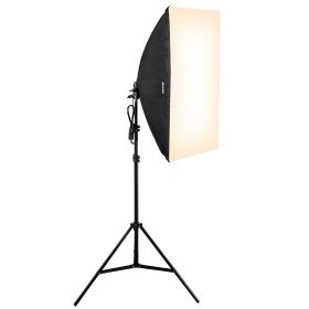 VEVOR Softbox Lighting Kit, 20" x 28", Professional Softbox with 45W 3000-6500K LED Bulbs, 3 Continuous Lighting Effects, Tripod Stand, Remote Co